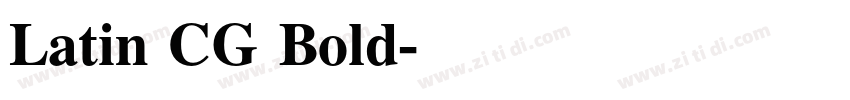 Latin CG Bold字体转换